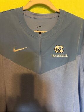 Nike Carolina Blue and White Tar Heels Dri-FIT Zip Pullover
